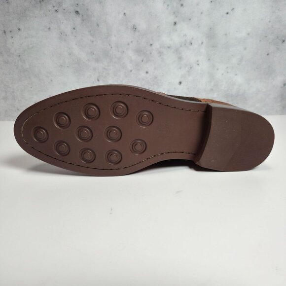 NEW Joseph Abboud Mason Mens 8.5 D Leather Wingtip Dress Shoes Cognac & Loden main image 9
